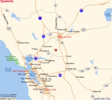 Map for The Mansion in Walnut Grove, California